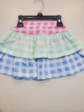 Gingham Tier Ruffle Skort