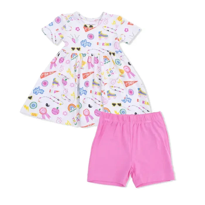 Girl Power Twirly Dress + Cartwheel Shorts