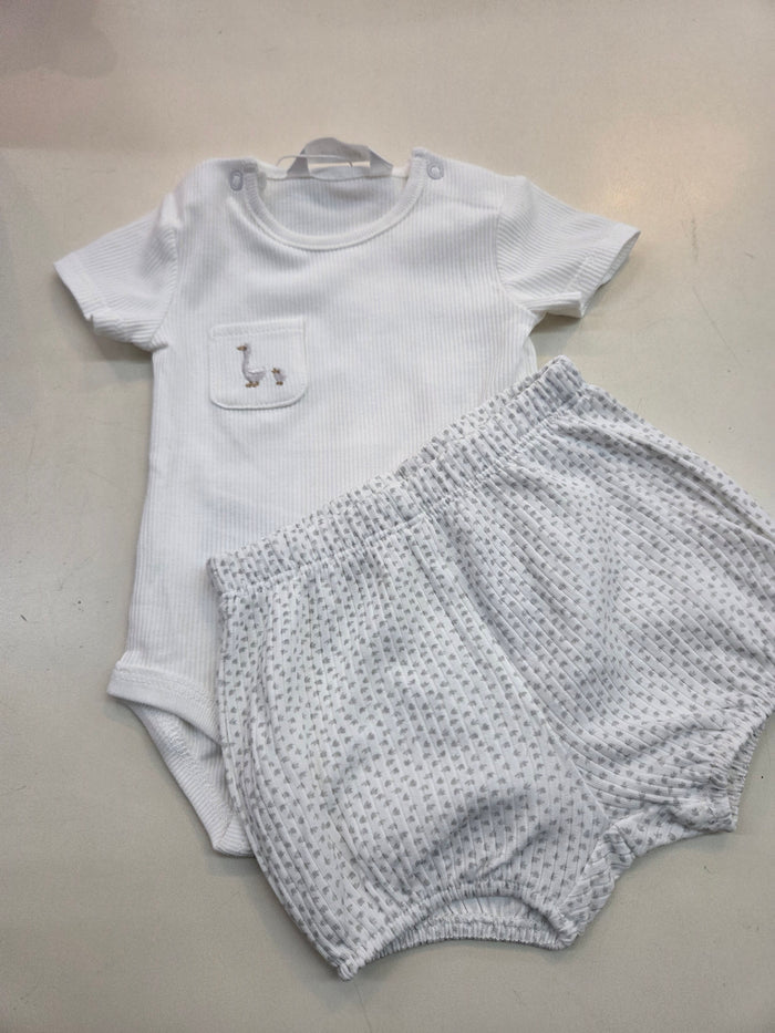 Goose Pocket Onesie + Bottoms