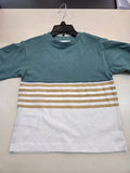 Green Colorblock Stripe Shirt
