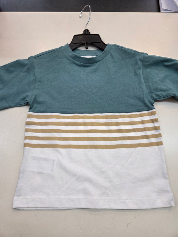 Green Colorblock Stripe Shirt