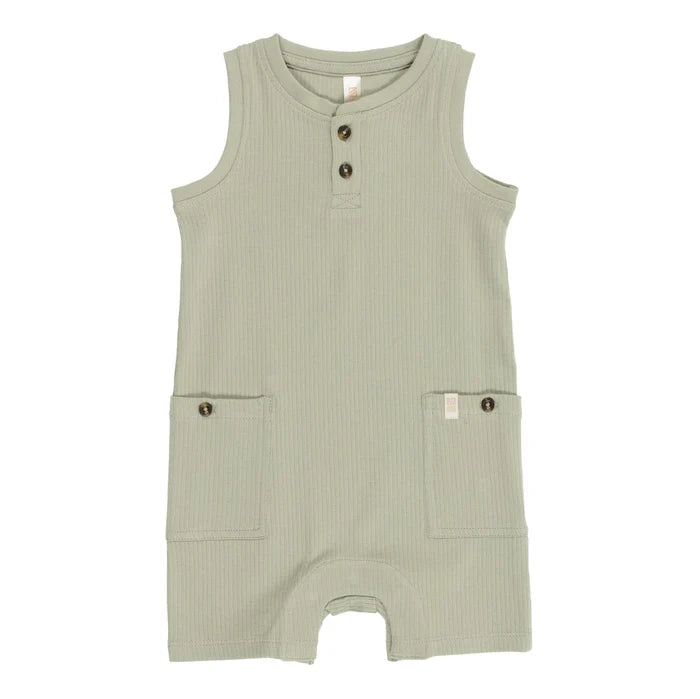Green Sleeveless Romper