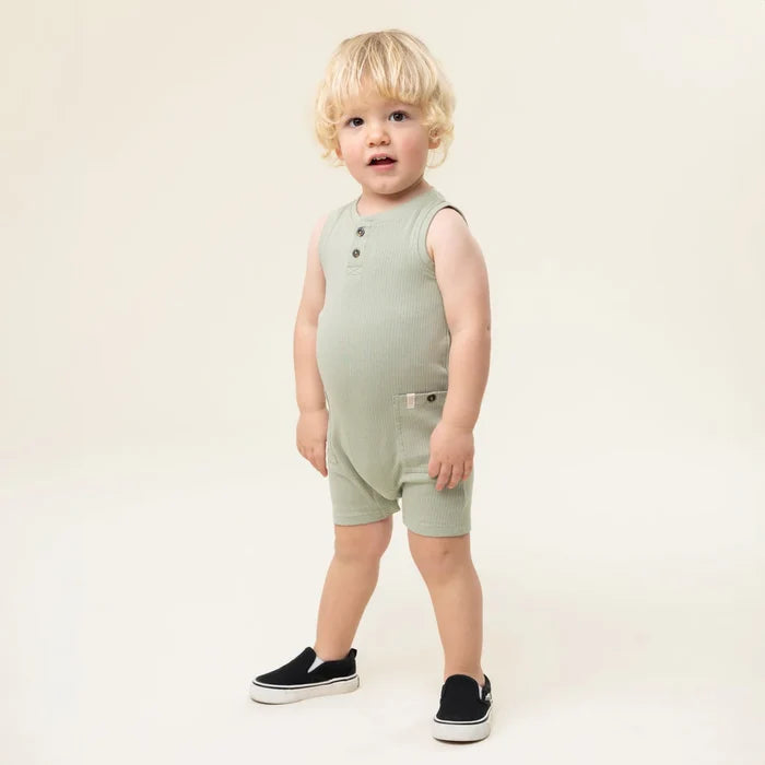 Green Sleeveless Romper
