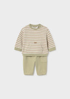 Green Striped Jog Set