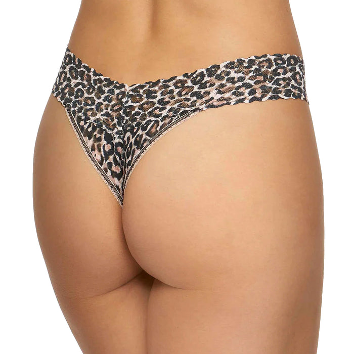 Hanky Panky Printed Signature Lace Classic Leopard Original Rise Thong Wrap 2X1184P Brown Black Back