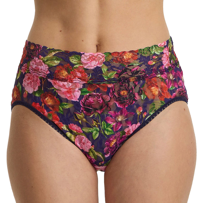 Hanky Panky Printed Signature Lace French Brief PR461 Winters Tale Navy Front