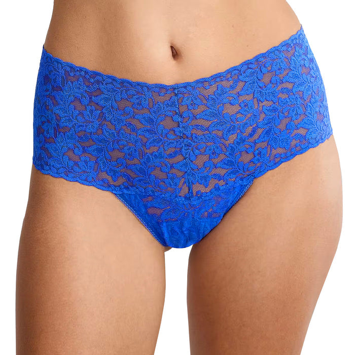 Hanky Panky Signature Lace Retro Thong 9K1926 Blue Solace Front