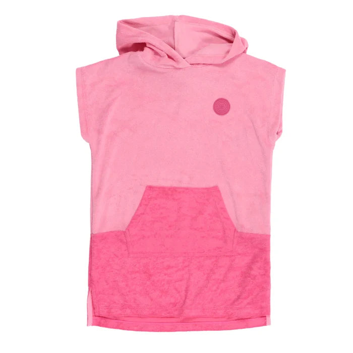 Hooded Pink Beach Poncho