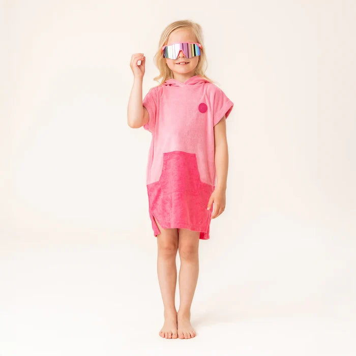 Hooded Pink Beach Poncho