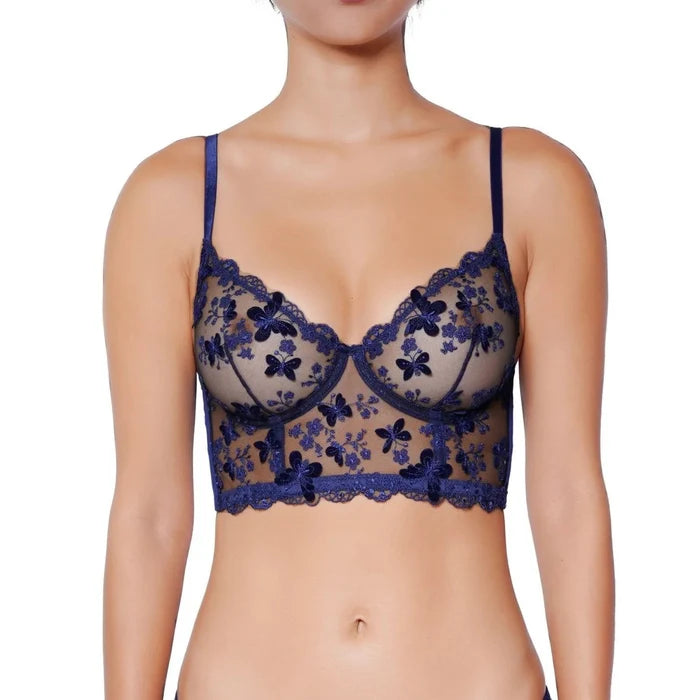 Huit Papillon Bustier PAPE8 - Marine