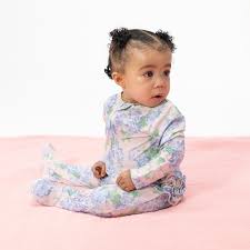 Hydrangeas 2-Way Fuffle Back Zipper Footie
