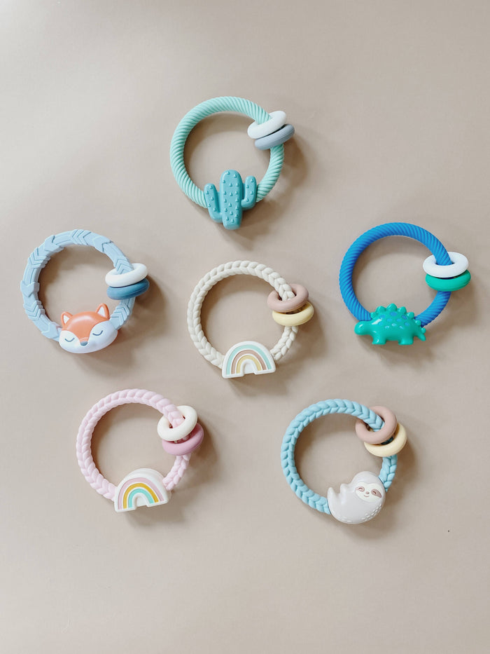 Itzy Ritzy - Ritzy Rattle™ Silicone Teether Rattles: Highland Cow