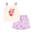 Ivory Floral Tank + Floral Shorts