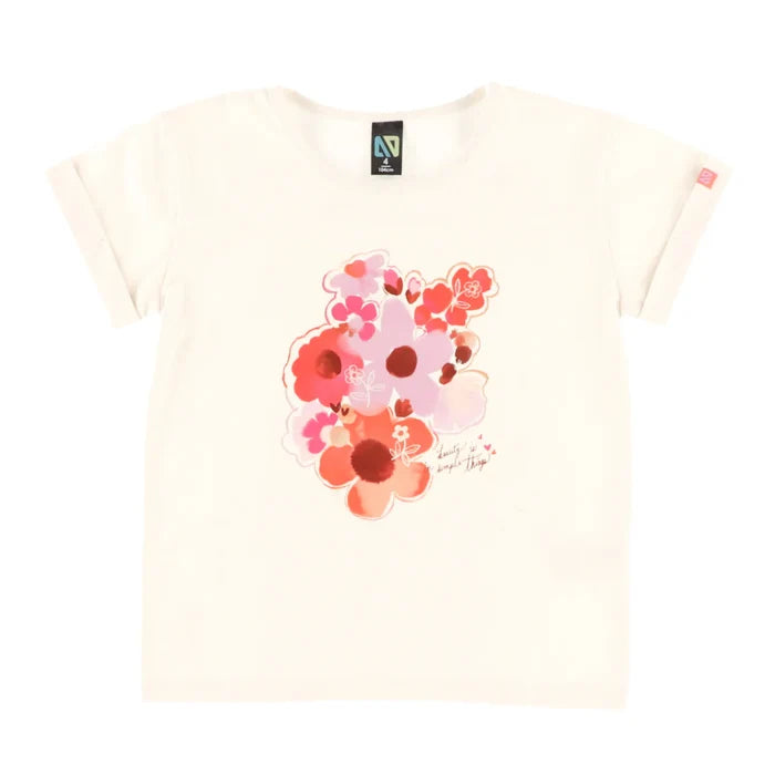 Ivory wth Flowers T-shirt
