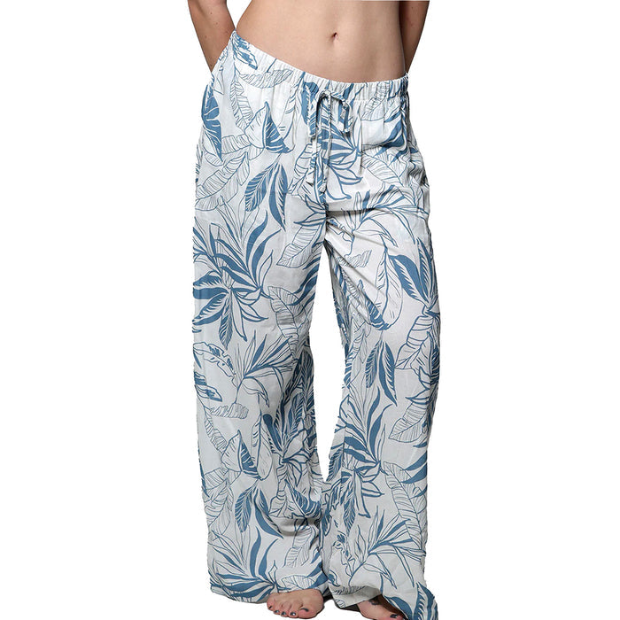 J. Valdi Cote D'Azur Beach Pant Cover Up J16706 White Blue Front