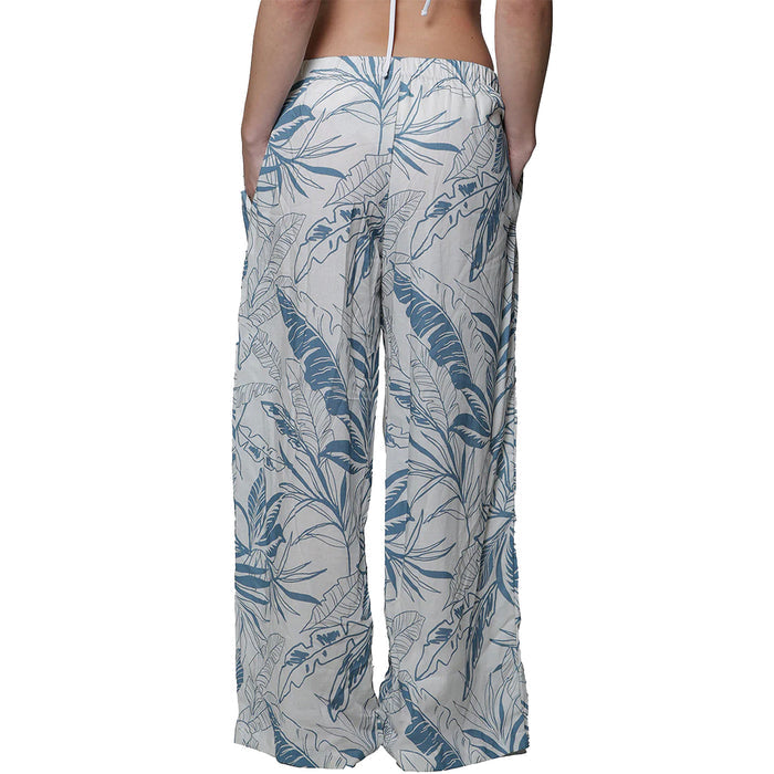 J. Valdi Cote D'Azur Beach Pant Cover Up J16706 White Blue Back