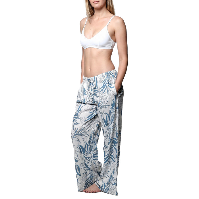 J. Valdi Cote D'Azur Beach Pant Cover Up J16706 White Blue Set