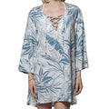 J. Valdi Cote D'Azur Lace Neck Tunic Cover Up J16136 White Blue Front