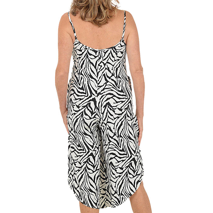 J. Valdi Mauritius Flowy Jumper Coverup J11176 White/Black Back