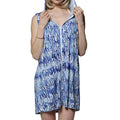 J. Valdi Verano Sleeveless Full Zip Hoodie Cover Up J17476 Blue Multi Front