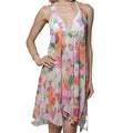 J. Valdi Zinnia Flowy Racerback Dress Cover Up J21116 Pink Orange Front