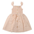 Jill-Peach Plaid Dress