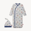 Just Plane Fun Modal Magnetic Gown + Hat-Newborn-3 month