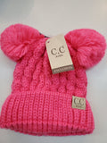 Kids Solid Double Pom Beanie