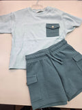 Knit Shorts + Shirt Set