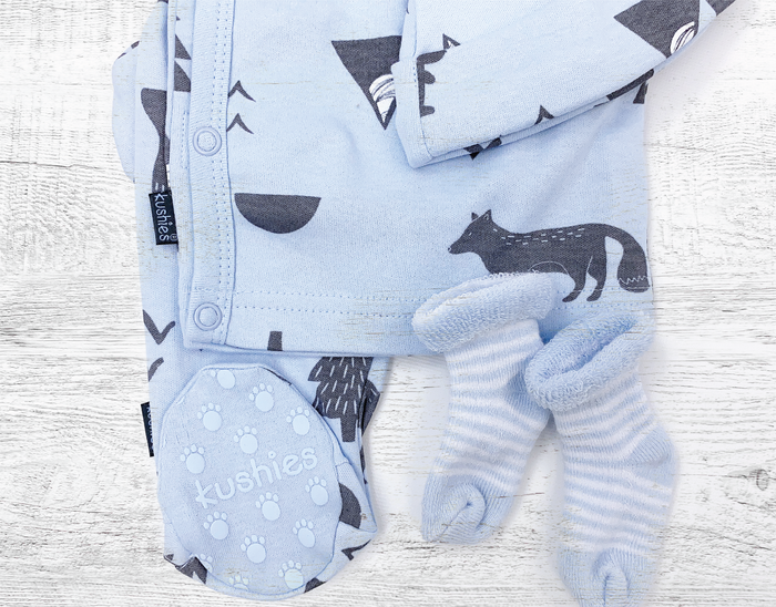 Kushies Baby - Baby Socks Terry - Pack Of 2 Blue 0-3M