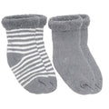 Kushies Baby - Baby Socks Terry - Pack Of 2 Grey 0-3M: 0-3M