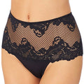 Le Mystere Lace Allure High Waist Thong 7946 Black Front