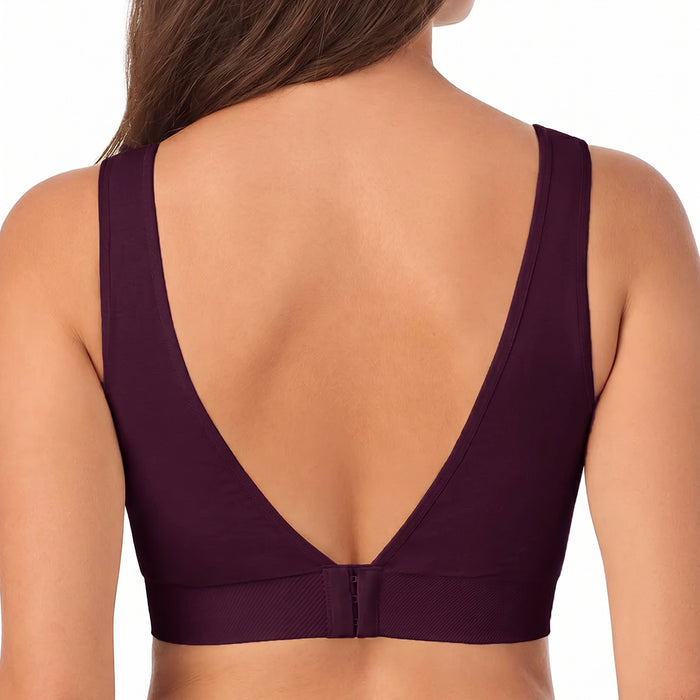 Le Mystere Seamless Comfort Unlined Wireless Bra 6217 Currant Back