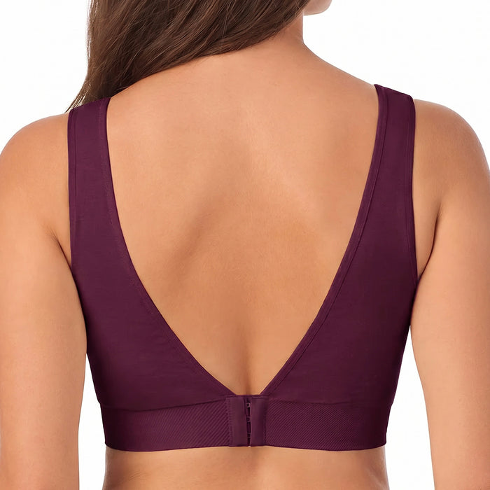 Le Mystere Seamless Comfort Wireless Back Smoother Bra 5317 Currant Back