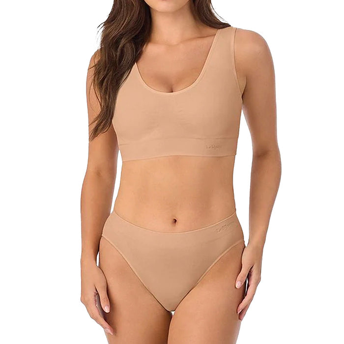 Le Mystere Seamless Comfort Wireless Back Smoother Bra 5317 Natural Set