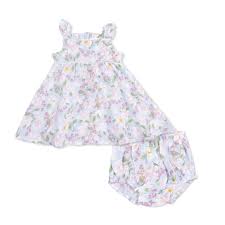 Magnolias Paperbag Ruffle Dress + Bloomer