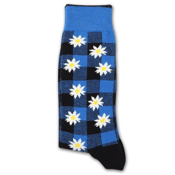 Mark McNairy x Democratique Socks Buffalo Daisy Henri Blue - Democratique Socks