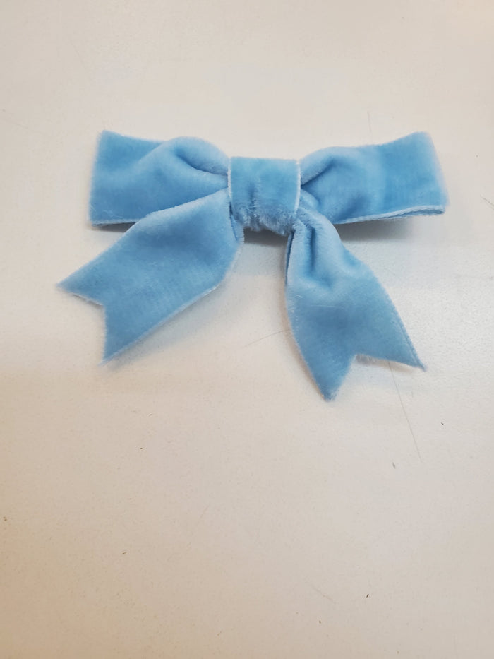 Mini Velvet Bowtie Bow w/ Fancy Tails