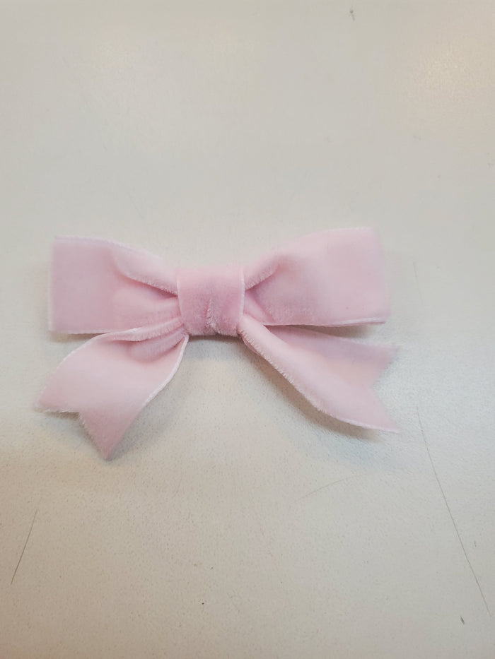 Mini Velvet Bowtie Bow w/ Fancy Tails