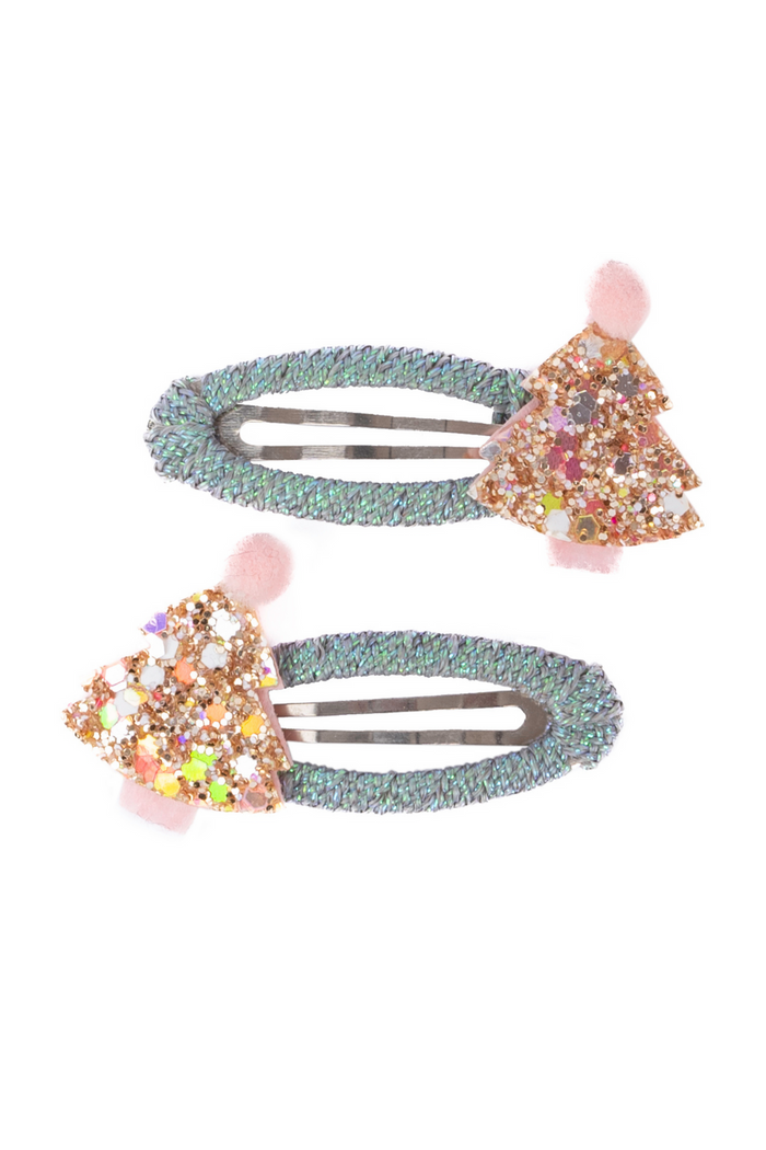 Minty Christmas Holiday Hair Clips-2pc.
