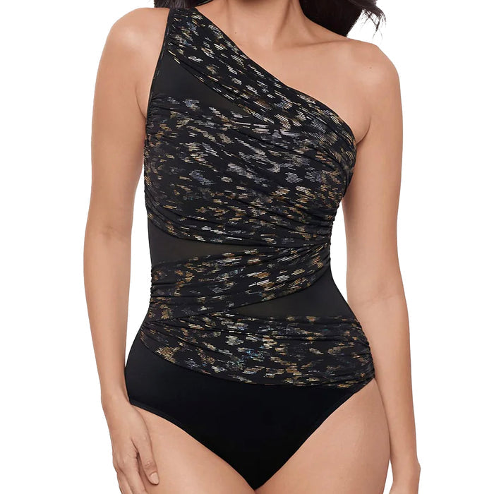 Miraclesuit Jena One-Piece Swimsuit in Sparkle Plenty 6566615 Black/Multi Front