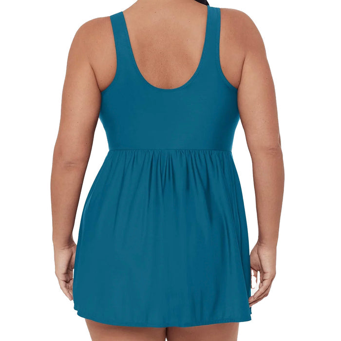 Miraclesuit Marais Swim Dress 6518935 Aegean Back
