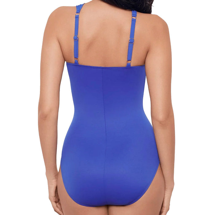 Miraclesuit Rock Solid Europa Underwire One‑Piece Bathing Suit 6537021 Delphine Blue Back