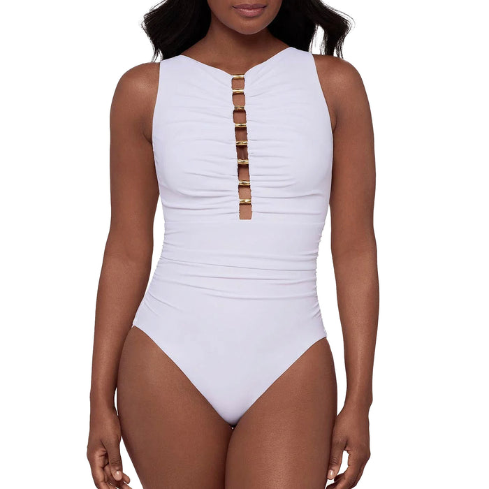 Miraclesuit Swizzle One-Piece Swimsuit 6566197 White Set