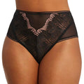 Montelle Dolce Vita High Waist Brief 9561 Black Bloom Front