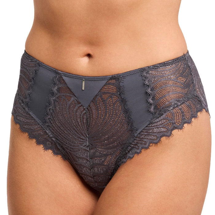 Montelle Lights Out High Waist Brief 9717 Magnet Silver Front