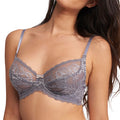 Montelle Silver Dreams Divine Lace Full Cup Underwire Bra 9094 Crystal Grey Front