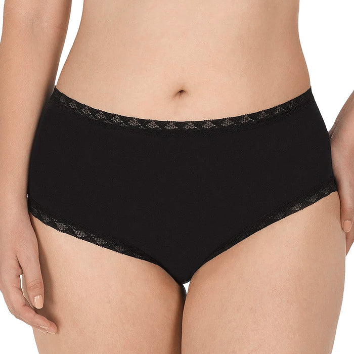 Natori Bliss Cotton Full Brief Panty 755058 Black Front