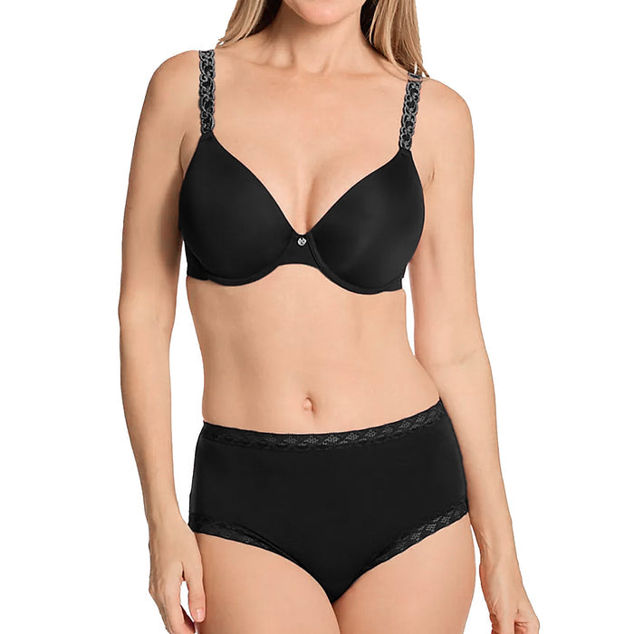 Natori Bliss Cotton Full Brief Panty 755058 Black Set