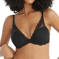 Natori Feathers Contour Plunge Bra 730023 Black Front